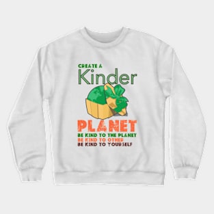 Create A Kinder Planet Earth day 2024  gift april 22 Rainbow Crewneck Sweatshirt